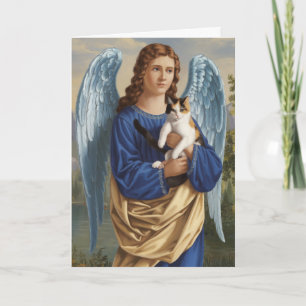 Carte Sympathie pour l'ange et le chat calico