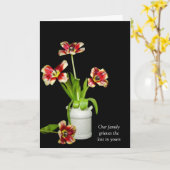 Carte sympathie pour le bouquet de tulipes (Fleur jaune)
