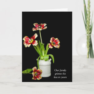 Carte sympathie pour le bouquet de tulipes