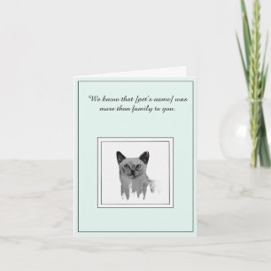 Carte Sympathie pour un animal de compagnie pour un chat