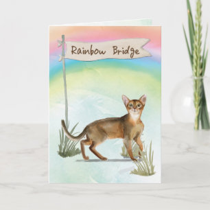Carte Sympathie pour un chat abyssin au-dessus du pont d