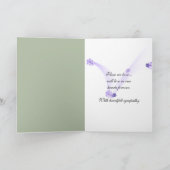 Carte Sympathie pourpre Dahlia (Intérieur)