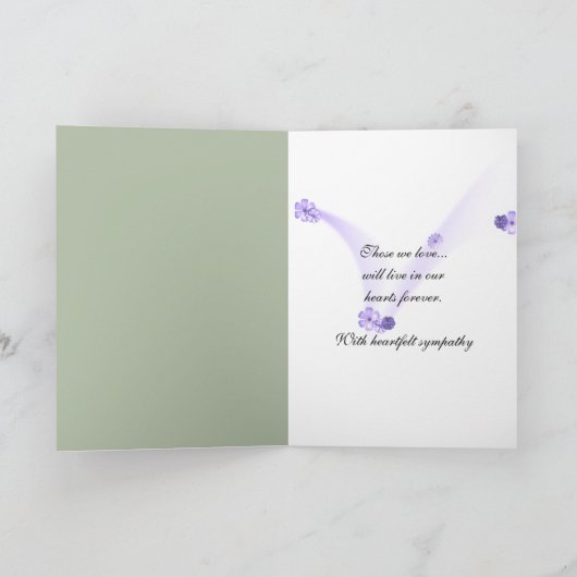 Carte Sympathie pourpre Dahlia (Intérieur)