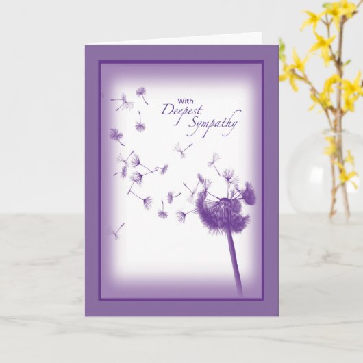 Carte Sympathie pourpre Dandelion (Fleur jaune)