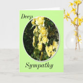 Carte Sympathie profonde (Fleur jaune)