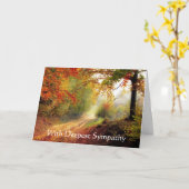 Carte Sympathie profonde Automne Chemin ou Chemin d'auto (Fleur jaune)