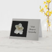 Carte Sympathie profonde avec Magnolia blanc (Fleur jaune)