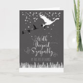 Carte Sympathie profonde| Oie volante (Devant)
