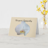 Carte Sympathie profonde orchidée blanche (Fleur jaune)