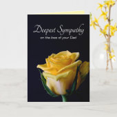 Carte Sympathie profonde | Perte de ton père (Fleur jaune)