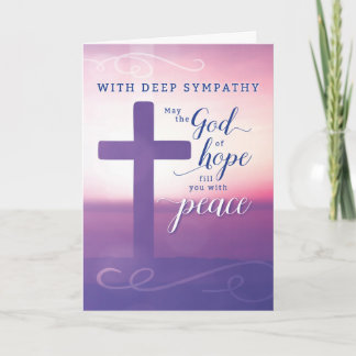 Carte Sympathie Puisse le Dieu de l'Espoir vous remplir