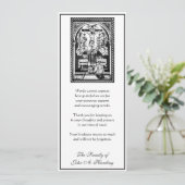 Carte Sympathie religieuse catholique funéraire Merci (Debout devant)