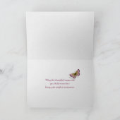 Carte sympathie roses roses sur sable de plage (Intérieur)