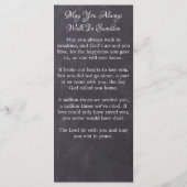 Carte Sympathie rustique 3 Photo Signet de prière funéra (Dos)