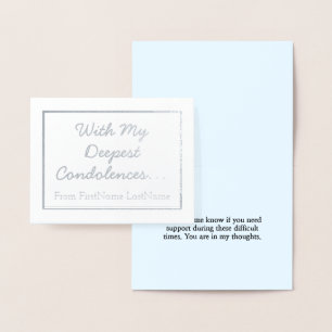 Carte Sympathie simple Silver Foil