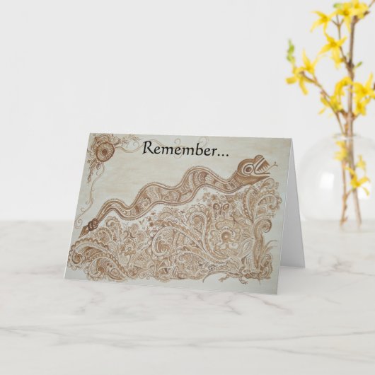 Carte Sympathie sincère (Fleur jaune)