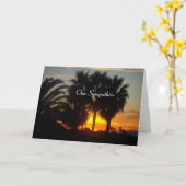 Carte Sympathie Sunset (Fleur jaune)