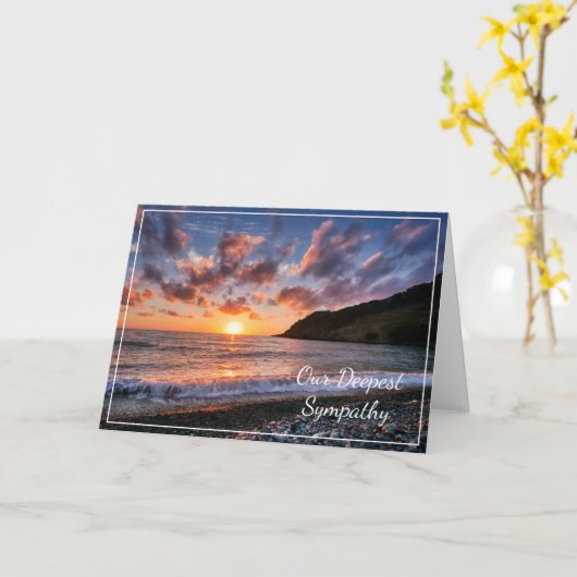 Carte Sympathie Sunset (Fleur jaune)