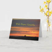 Carte Sympathie Sunset (Fleur jaune)