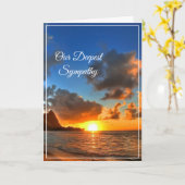 Carte Sympathie Sunset (Fleur jaune)