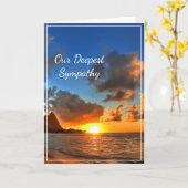 Carte Sympathie Sunset (Fleur jaune)