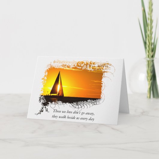 Carte Sympathie Sunset Sailboat (Devant)