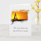 Carte Sympathie Sunset Sailboat (Fleur jaune)