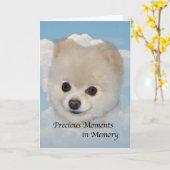 Carte Sympathie sur la mort du chien (Fleur jaune)