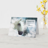 Carte Sympathie sur la perte de cheval avec un cheval d' (Fleur jaune)