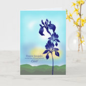 Carte Sympathie sur la perte de l'enfant, fleurs pourpre (Fleur jaune)