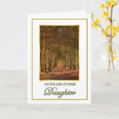 Carte Sympathie sur la perte de votre fille Pine Path Ca (Fleur jaune)