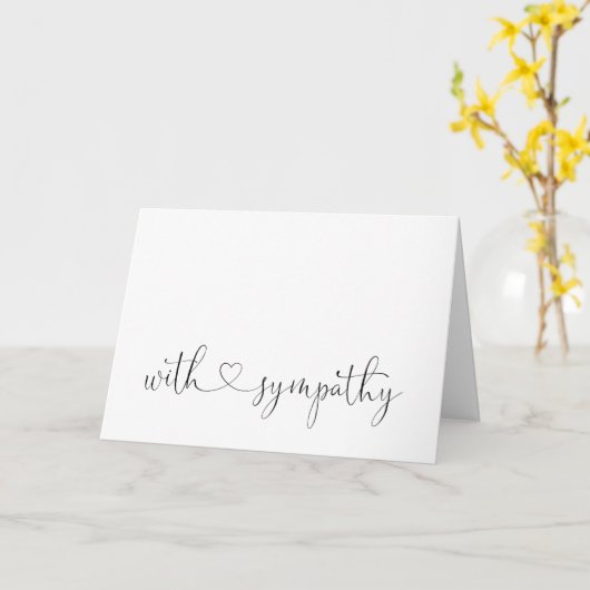 Carte Sympathie vide (Fleur jaune)