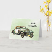 Carte Sympathie vintage à l'aquarelle verte (Fleur jaune)