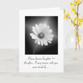 Carte Sympathie vive du Cosmos blanc (Fleur jaune)