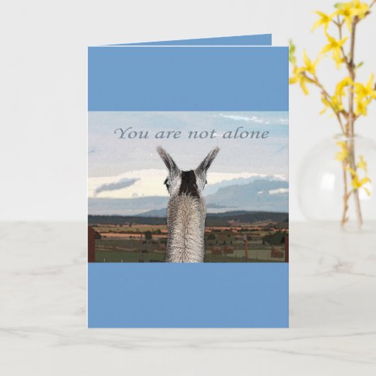 Carte Sympathie : Vous n'êtes pas seule Llama (Fleur jaune)