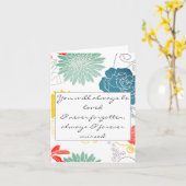 Carte Sympathie - Vous Serez Toujours Aimé (Fleur jaune)