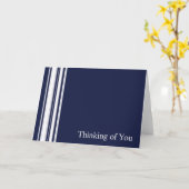 Carte Sympathique Blue Stripes (Fleur jaune)