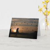 Carte Sympathique Chat/Kitty (Fleur jaune)