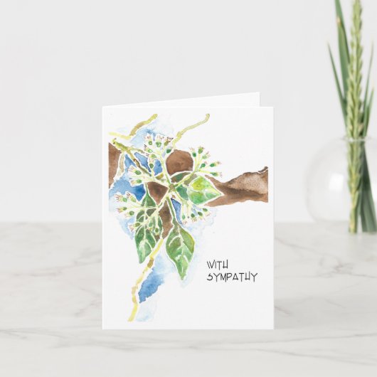 Carte Sympathique Dogwood Watercolor (Devant)