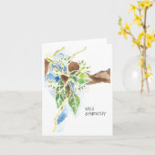 Carte Sympathique Dogwood Watercolor (Fleur jaune)