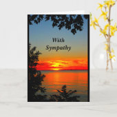 Carte Sympathique du coucher de soleil du lac (Fleur jaune)