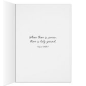 Carte Sympathique "Là où il y a le chagrin" (Intérieur (Droit))