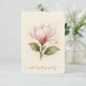 Carte Sympathique Magnolia Aquarelle (Debout devant)