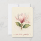 Carte Sympathique Magnolia Aquarelle (Devant)