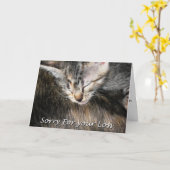Carte Sympathique pour chat animal de compagnie, P (Fleur jaune)