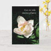 Carte Sympathique 'Tulip' - Salutation espagnole (Fleur jaune)