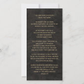 Carte Sympathy Black Leather Gold Photo Funeral Prayer (Dos)