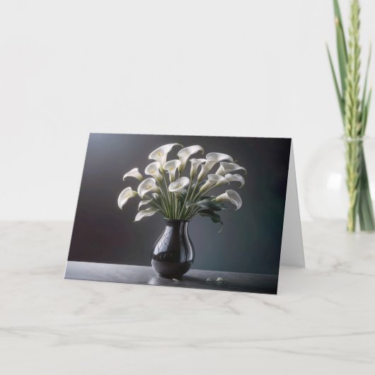 Carte Sympathy Calla Lily Bouquet (Devant)
