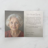 Carte Sympathy Card with Customizable Message  (Intérieur)