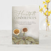 Carte Sympathy Card with Customizable Message  (Fleur jaune)